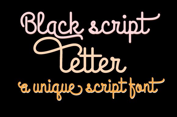Black Script Letter: The Elegant Handwritten Font