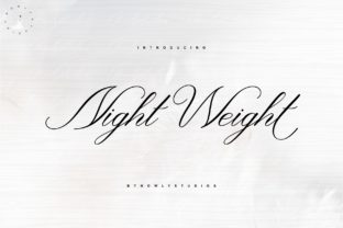 Night Weight Script: Adding Authentic Handwritten Charm